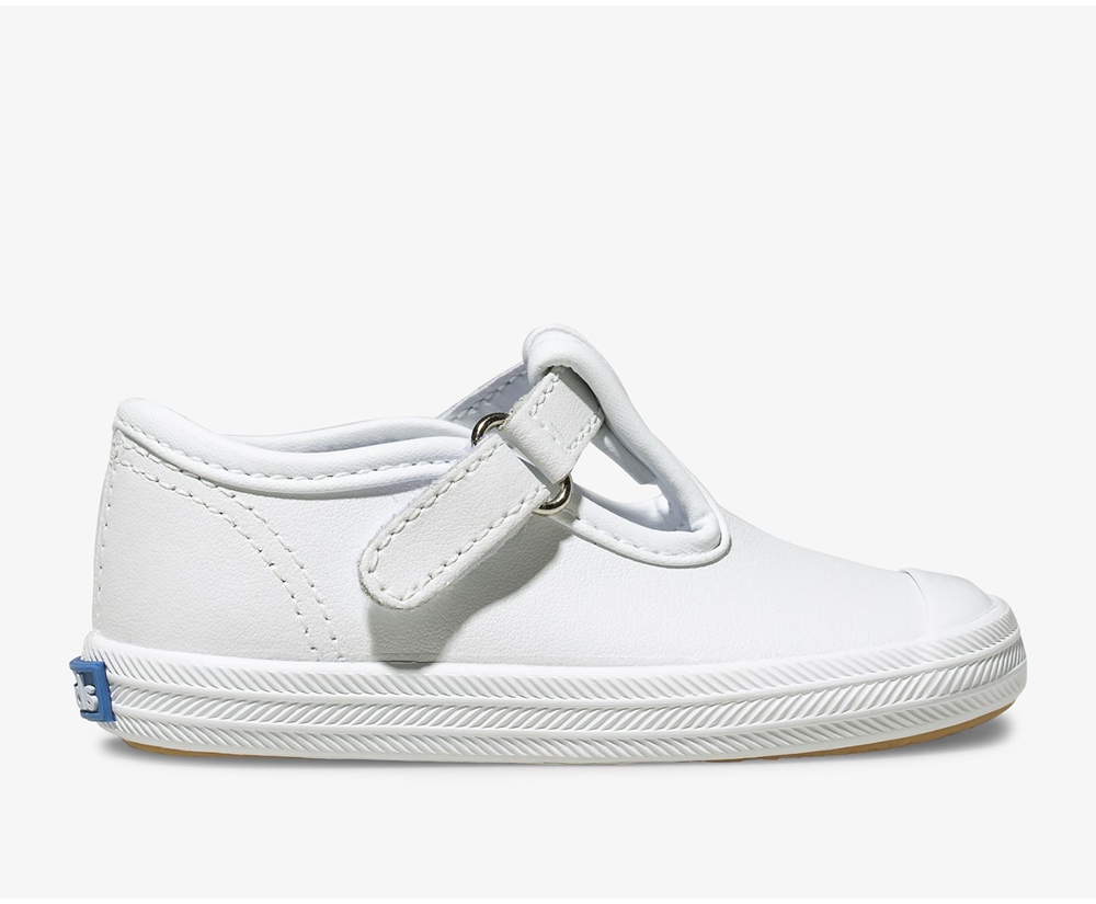 Keds Slip Ons Kinder Weiß - Champion Toe Cap T-Strap - TJX-801263